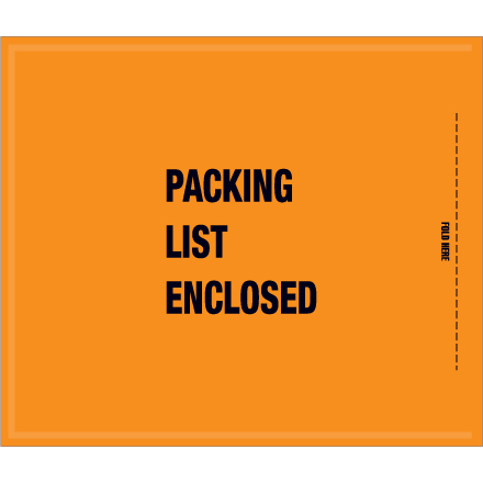 8 <span class='fraction'>1/2</span> x 10" - Mil-Spec "Packing List Enclosed" Envelopes