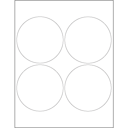 4" White Circle Laser Labels