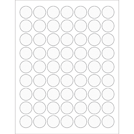 1" Clear Circle Laser Labels