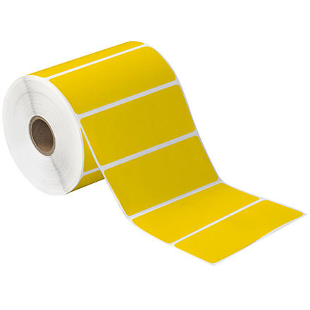 4 x 1 <span class='fraction'>1/2</span>" Yellow Desktop Direct Thermal Label